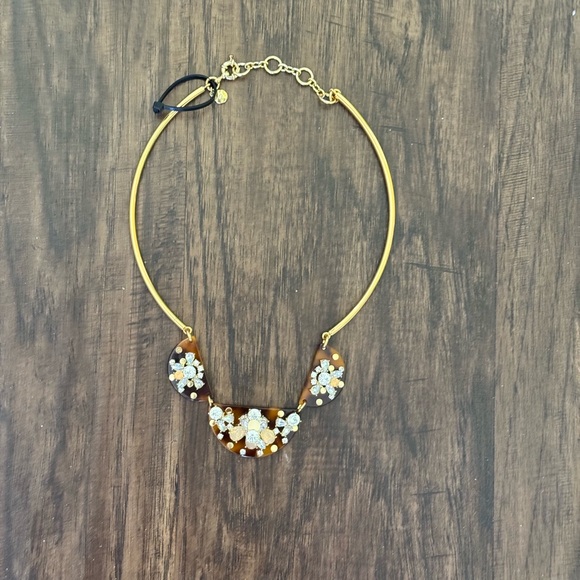 J.crew choker necklace in tortoise and crystal detail - Picture 2 of 9